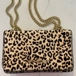 Lilly Pulitzer Kat Crossbody Purse Leopard Calfhair